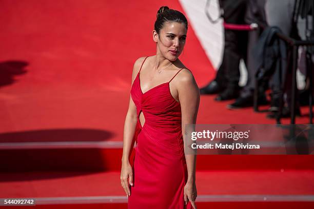 Actress Adriana Ugarte arrives at the opening ceremony of the 51st Karlovy Vary International Film Festival on July 1, 2016 in Karlovy Vary, Czech...