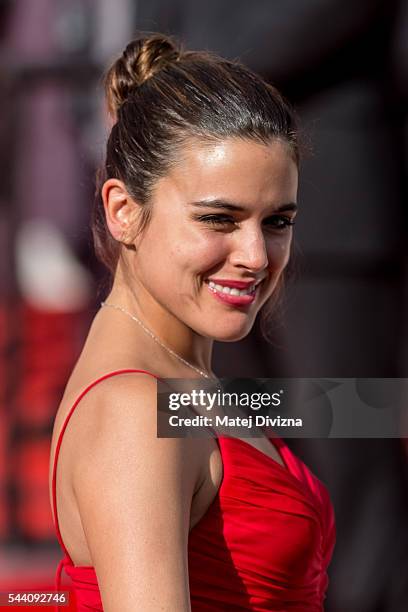 Actress Adriana Ugarte arrives at the opening ceremony of the 51st Karlovy Vary International Film Festival on July 1, 2016 in Karlovy Vary, Czech...