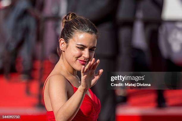 Actress Adriana Ugarte arrives at the opening ceremony of the 51st Karlovy Vary International Film Festival on July 1, 2016 in Karlovy Vary, Czech...