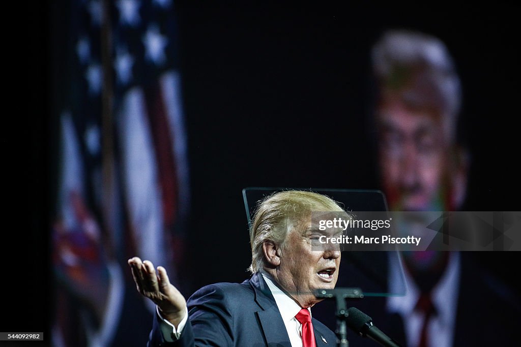 Donald Trump Addresses Western Conservative Summit In Denver