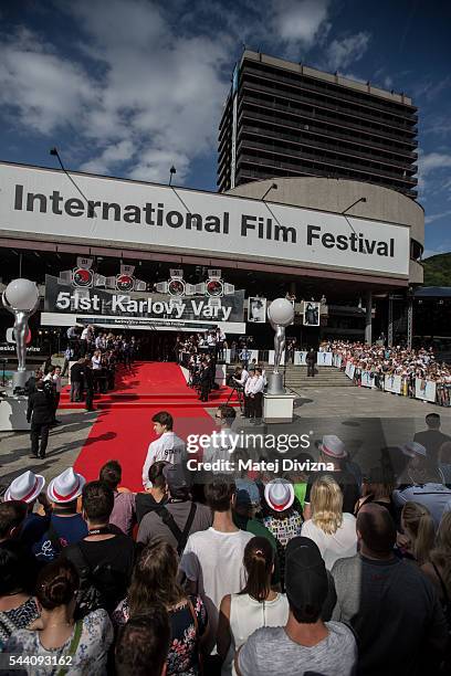 General view of red carpet before the opening ceremony of the opening ceremony of the 51st Karlovy Vary International Film Festival on July 1, 2016...
