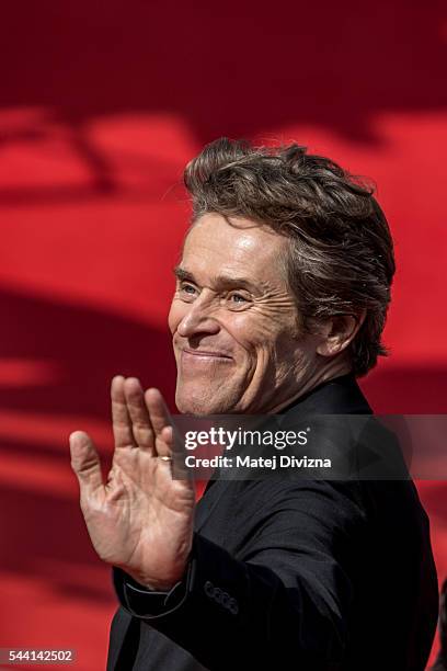 Actor Willem Dafoe arrives at the opening ceremony of the 51st Karlovy Vary International Film Festival on July 1, 2016 in Karlovy Vary, Czech...