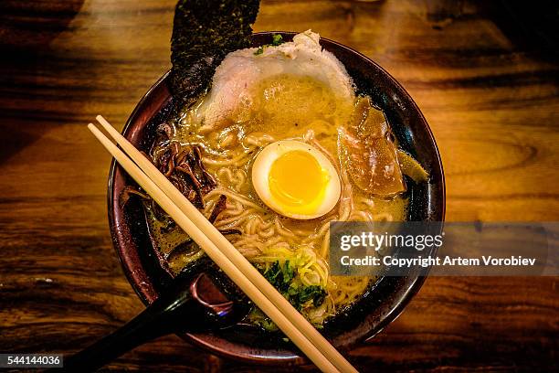 japanese ramen noodles - tonkatsu stock pictures, royalty-free photos & images