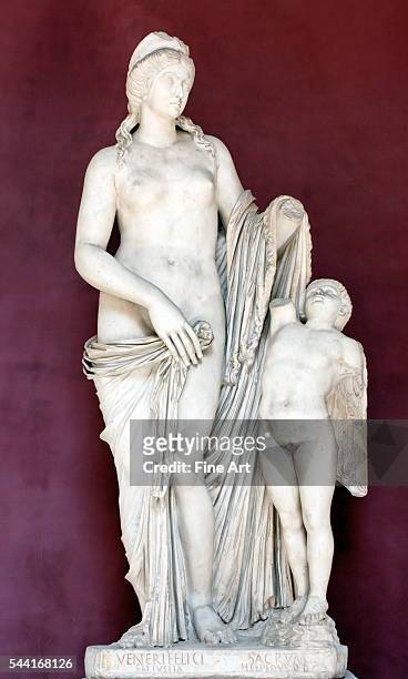 Derived from Praxiteles, So-called "Venus Felix", type of the Knidian Venus, with a head resembling Faustina the Younger . Dedicated by Sallustia...
