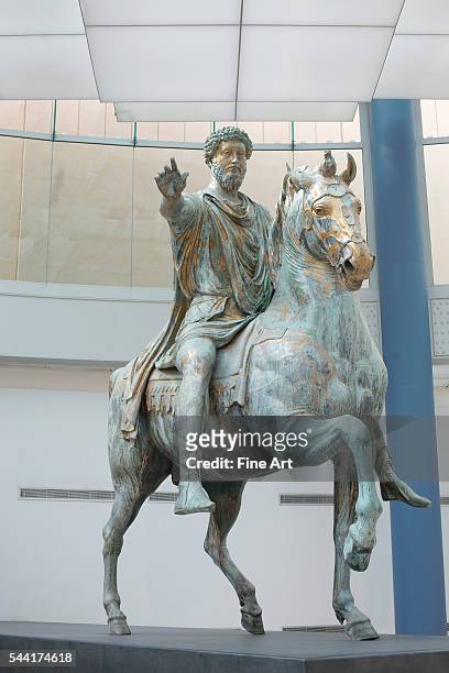 Marcus Aurelius's original bronze statue after restoration.