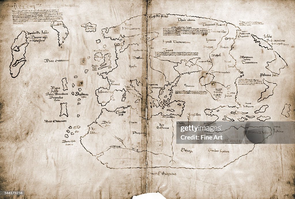 First Map Product The Vinland Map, possibly the first map showing the New World, a 15th ...