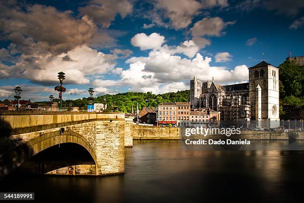 town of huy - huy belgium stock pictures, royalty-free photos & images