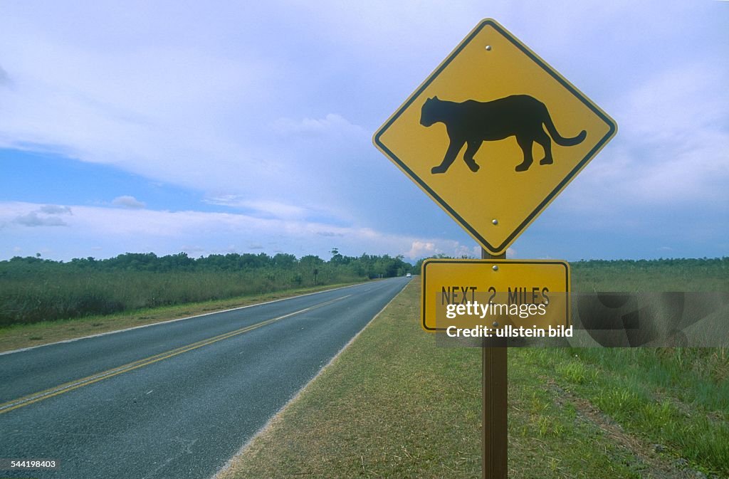 Florida: Hinweisschild auf Panther
