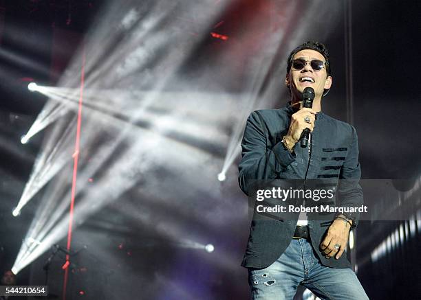 Marc Anthony performs in concert at the RCDE Espanyol football stadium on July 1, 2016 in Barcelona, Spain.