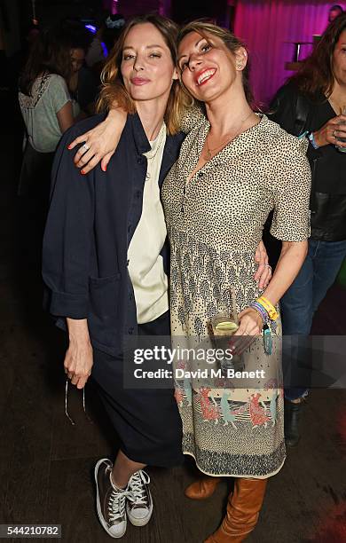 Sienna Guillory and Chloe Franses attend the Massive Attack after party at 100 Wardour St following their performance at the Barclaycard British...