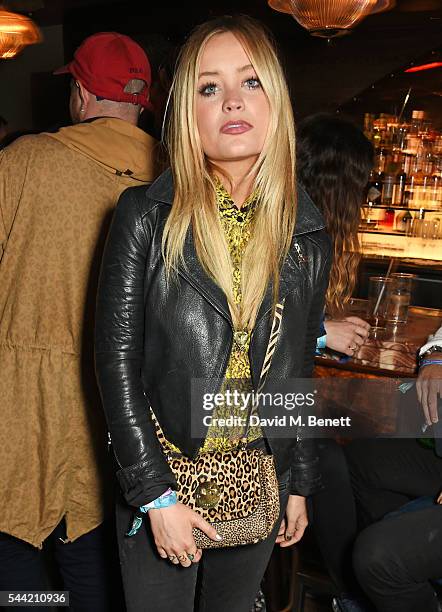 Laura Whitmore attends the Massive Attack after party at 100 Wardour St following their performance at the Barclaycard British Summer Time Festival...