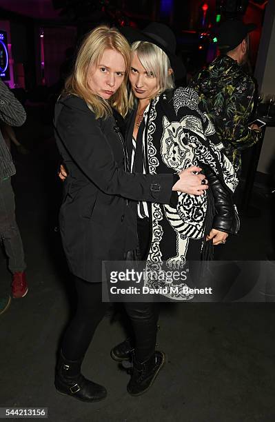Lee Starkey and Sshh Liguz attend the Massive Attack after party at 100 Wardour St following their performance at the Barclaycard British Summer Time...