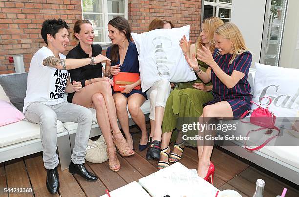 Dunja Hayali, Simone Hanselmann, Birthe Wolter, Julia Malik, Eva Padberg and Nova Meierhenrich attend the 'Gala' fashion brunch during the...