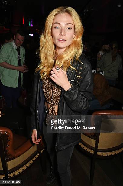 Clara Paget attends the Massive Attack after party at 100 Wardour St following their performance at the Barclaycard British Summer Time Festival on...