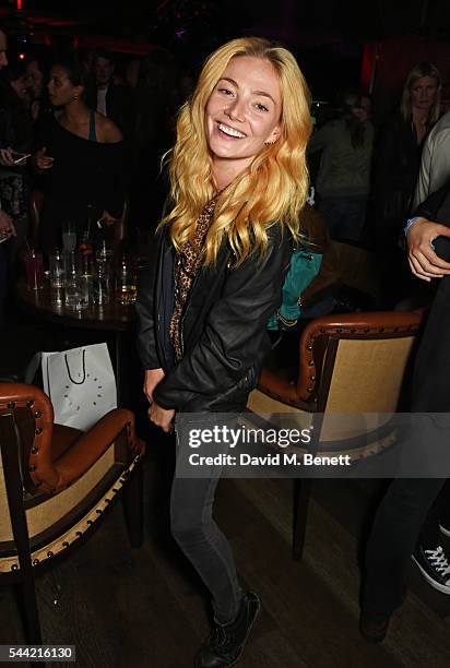 Clara Paget attends the Massive Attack after party at 100 Wardour St following their performance at the Barclaycard British Summer Time Festival on...