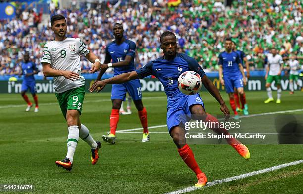 Lyon , France - 26 June 2016; Patrice Evra of France during the UEFA Euro 2016 Round of 16 match between France and Republic of Ireland at Stade des...