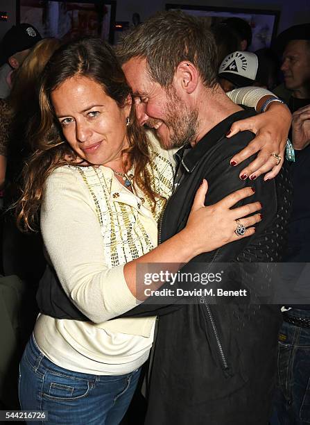 Jade Jagger and Robert Del Naja attend the Massive Attack after party at 100 Wardour St following their performance at the Barclaycard British Summer...