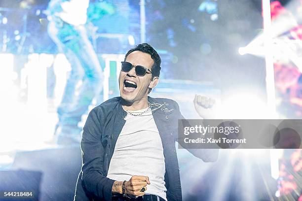 Marc Anthony performs in concert at the RCD Español stadium on July 1, 2016 in Barcelona, Spain.