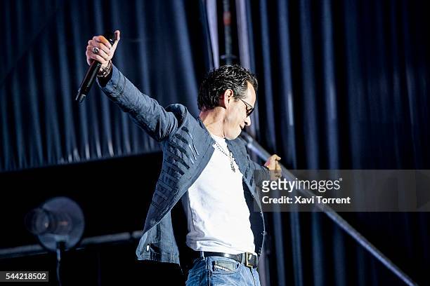 Marc Anthony performs in concert at the RCD Español stadium on July 1, 2016 in Barcelona, Spain.