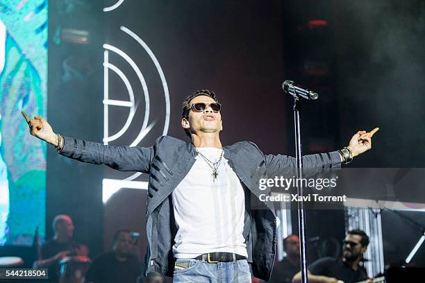 Marc Anthony performs in concert at the RCD Español stadium on July 1, 2016 in Barcelona, Spain.