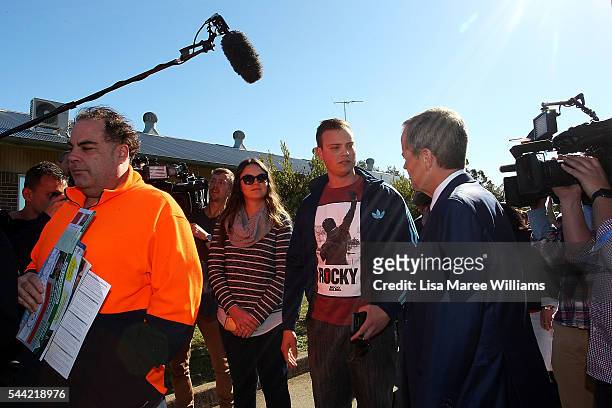 Opposition Leader, Australian Labor Party Bill Shorten visits a polling booth at Colyton on July 2, 2016 in Sydney, Australia. After 8 official weeks...