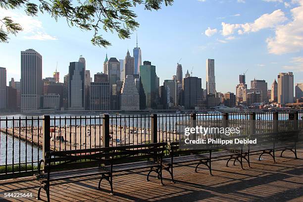 ブルックリン横町 Usa New York City Brooklyn View Of Lower Manhattan Skyline From