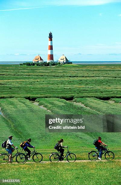 Deutschland, Schleswig-Holstein, Westerhever Leuchtturm -