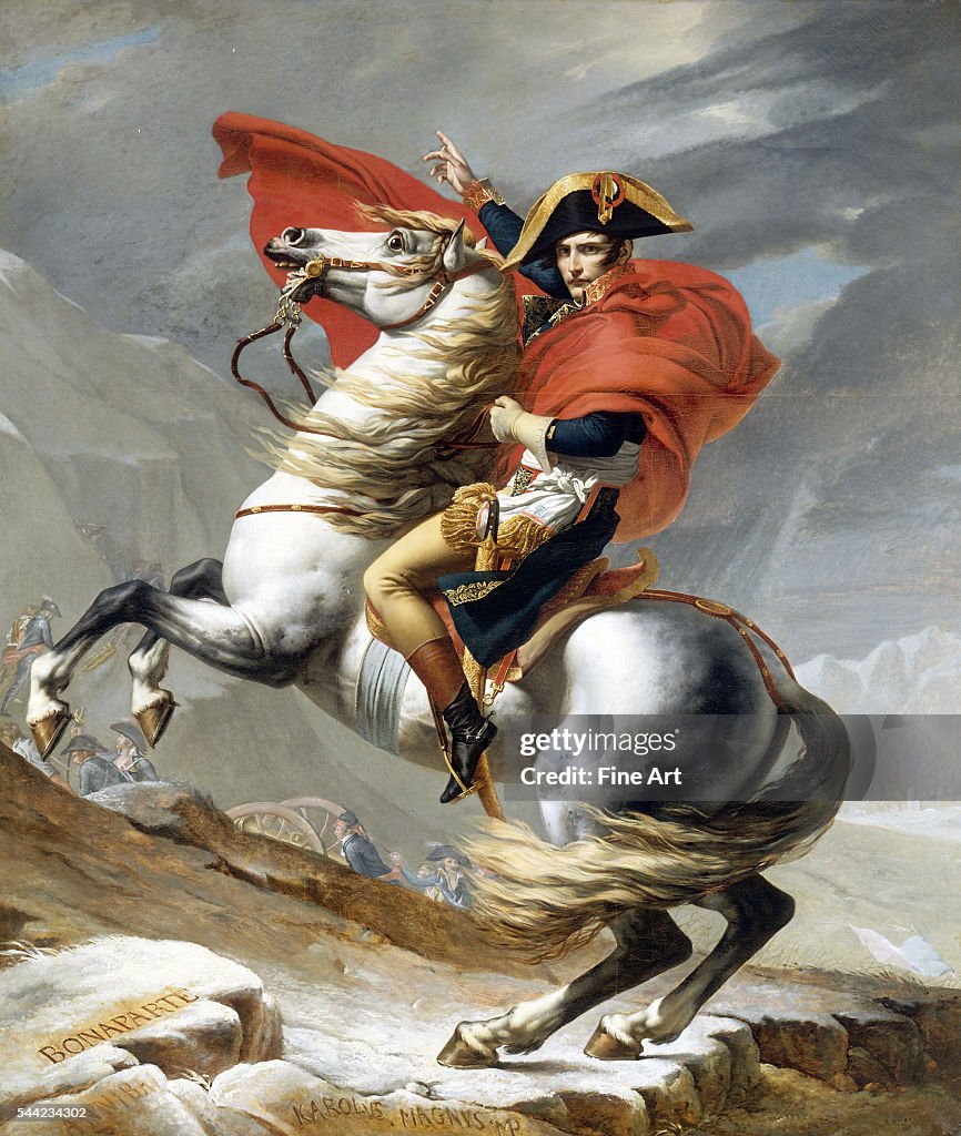 Napoleon At The Saint-Bernard Pass by Jacques-Louis David