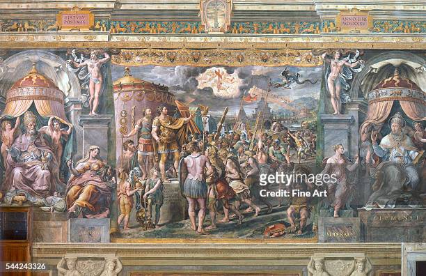 Room of Constantine, one of the four Stanze di Raffaello , Vatican Palace, Rome. Fresco. 1508/9-1520.