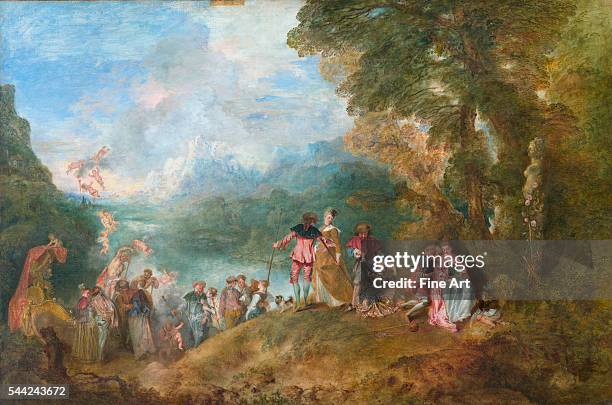 The Embarkation for Cythera . 1717. Oil on canvas, 129 × 194 cm . Musee du Louvre, Paris, France.