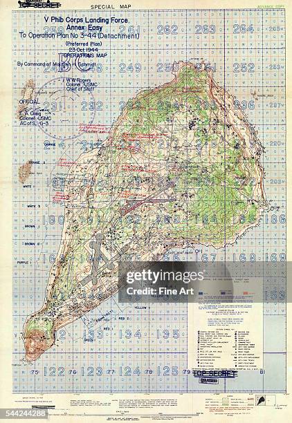 Dated October 23 declassified top secret map.