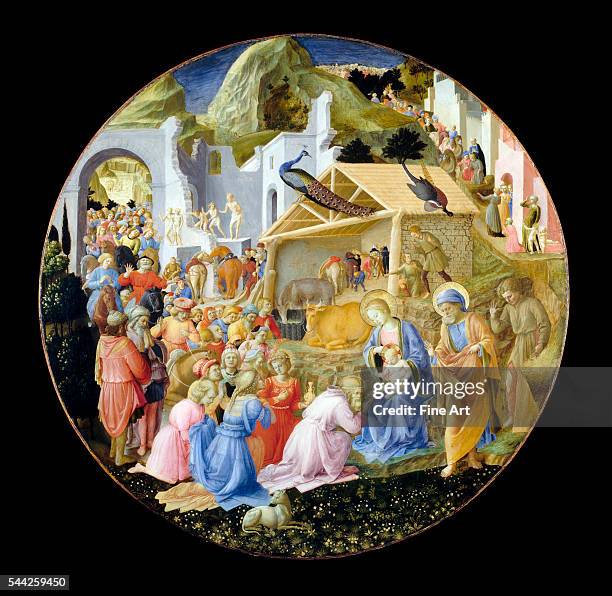 Fra Angelico and Fra Filippo Lippi (Italian, c. 1406-1469, The Adoration of the Magi, c. 1440/60, tempera on panel, l188 x 171.5 x 12.7 cm , Samuel...