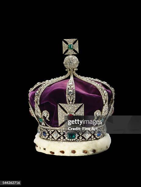 The Imperial Crown of India, housed with the Crown Jewels of the United Kingdom. Created in 1911 for George V's trip to the ‘Court of Delhi.' Gold,...