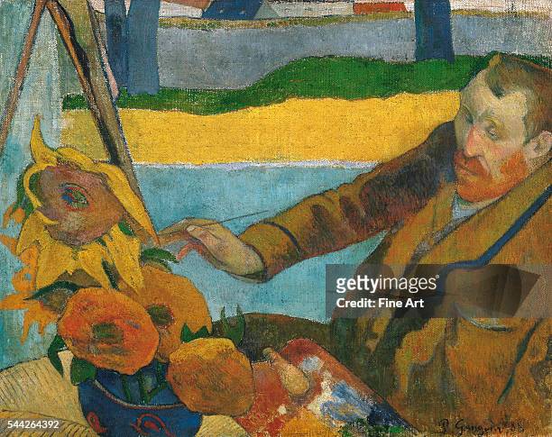 Paul Gauguin , Vincent van Gogh Painting Sunflowers, oil on canvas Van Gogh Museum, Amsterdam.