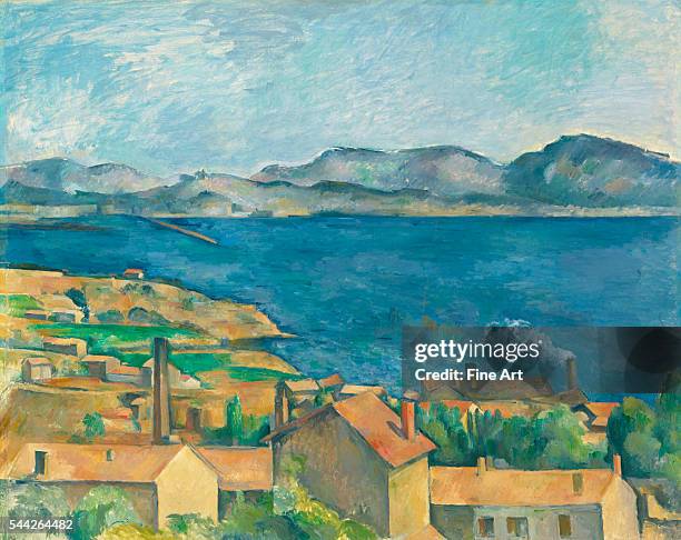 Paul Cézanne , The Bay of Marseilles, Seen from L'Estaque, c. 1885, oil on canvas, 80.2 x 100.6 cm , Art Institute of Chicago.
