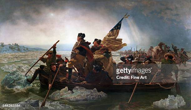 Emanuel Leutze , Washington Crossing the Delaware oil on canvas, 149 x 255 , Metropolitan Museum of Art, New York.