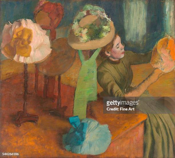 Edgar Degas , The Millinery Shop, 1879-86, oil on canvas, 39 3/8 x 43 9/16 in. , Art Institute of Chicago