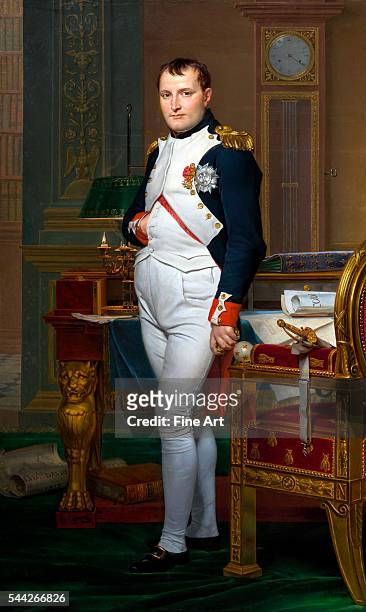 Jacques-Louis David , The Emperor Napoleon in His Study at the Tuileries oil on canvas, 203.9 x 125.1 cm , National Gallery, Washington, D.C.