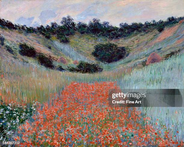Claude Monet , Poppy Field in a Hollow near Giverny oil on canvas, 65.1 x 81.3 cm , Museum of Fine Arts, Boston