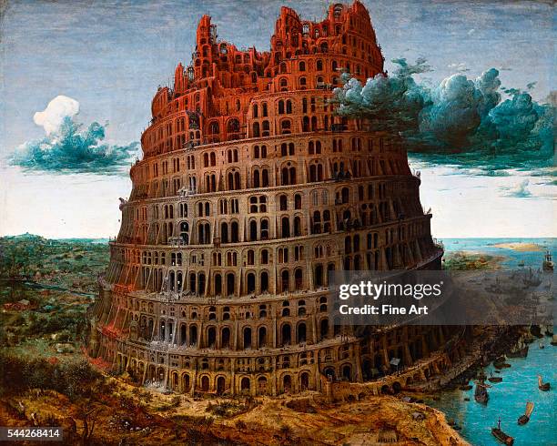 Pieter Brueghel the Elder , The Tower of Babel, c. 1565, oil on panel, 60 x 74.5 cm , Museum Boijmans Van Beuningen, Rotterdam, Netherlands