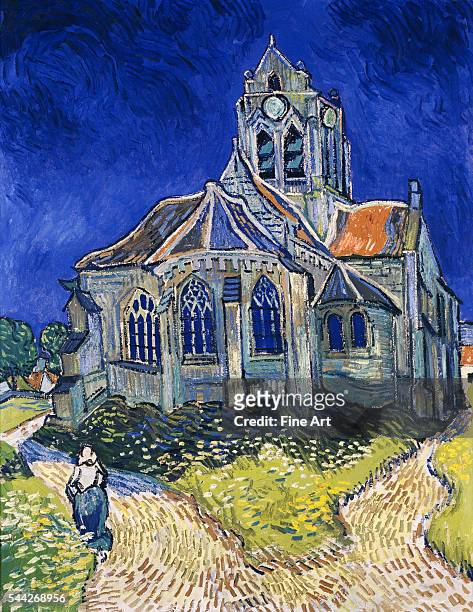 Vincent van Gogh , The Church in Auvers-sur-Oise, View from the Chevet oil on canvas, 94 x 74 cm , Musée d'Orsay, Paris