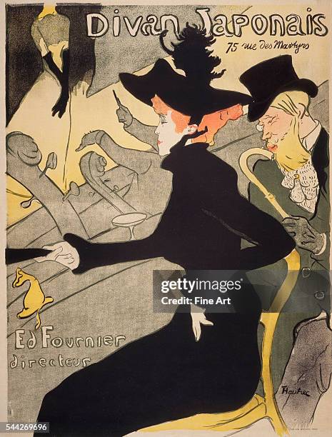 Henri de Toulouse-Lautrec , Divan Japonais, 75 rue Des Martyres, Ed Fournier, directeur screen lithograph, 81 x 62.3 cm , private collection