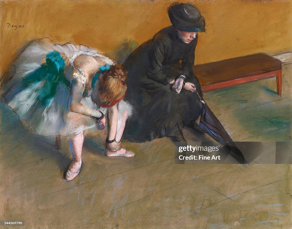 Waiting by Edgar Degas