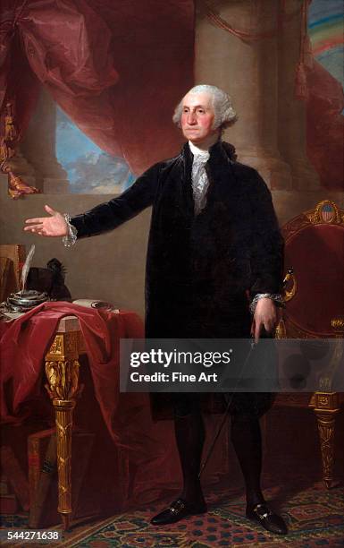 Gilbert Stuart , George Washington oil on canvas, 247.6 x 158.7 cm , National Portrait Gallery, Washington