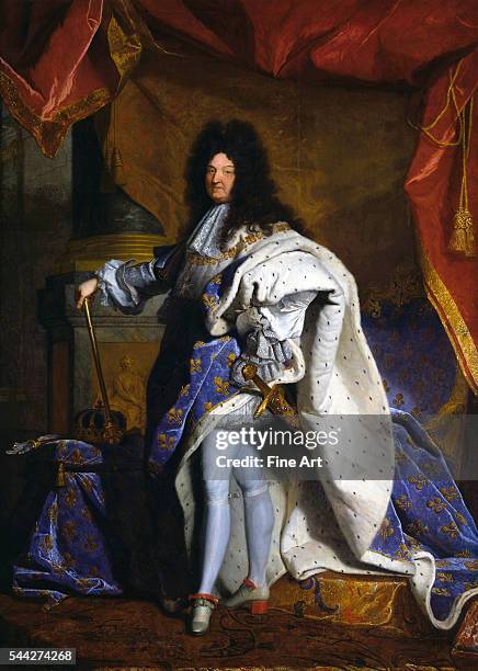 Hyacinthe Rigaud , Louis XIV, King of France oil on canvas, 313 x 205 cm , Palace of Versailles, Versailles, France