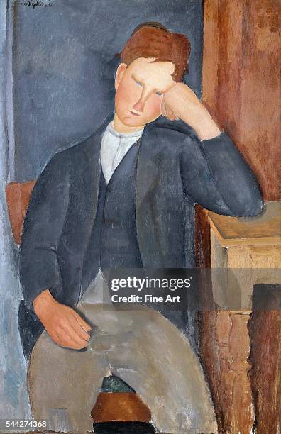 Amedeo Modigliani , The Young Apprentice, 1918-19, oil on canvas, 100 x 65 cm , Musée de l'Orangerie, Paris.