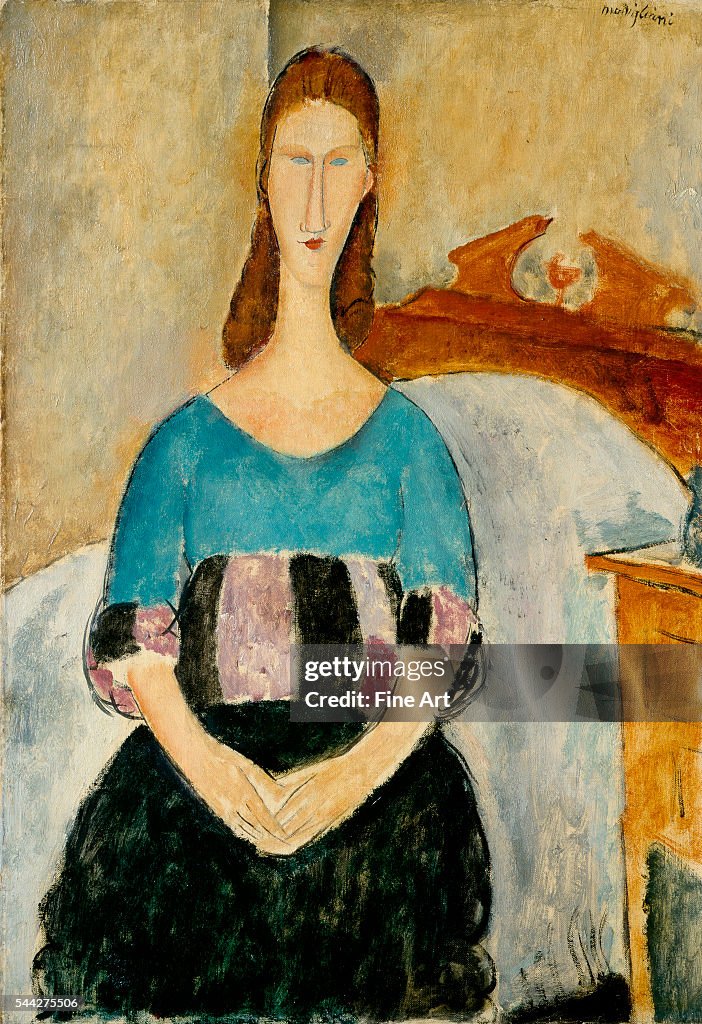 Portrait of Jeanne Hebuterne, Seated by Amedeo Modigliani