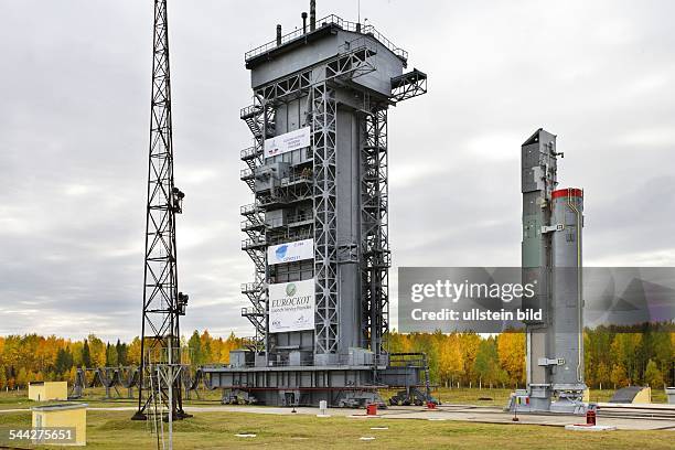 Russland, Weltraumbahnhof, Raketenstartgelaende Plessezk suedlich der Gebietshauptstadt Archangelsk CRYOSAT startet am 8. Oktober 2005 mit...