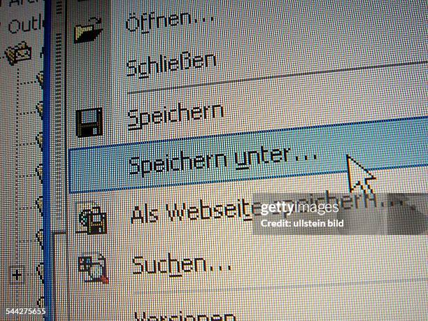 Computer, Speichern, Icon auf dem auf dem Computerbildschirm