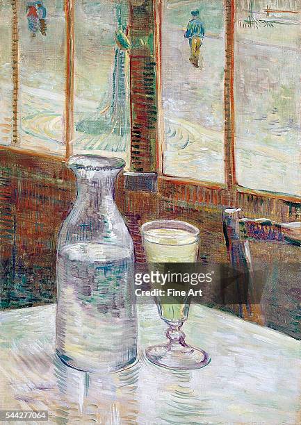 Vincent van Gogh , Café Table with Absinthe oil on canvas, 46.2 x 33.3 cm , Van Gogh Museum, Amsterdam.